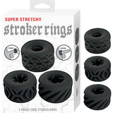 Super Stretchy Stroker Rings - Black