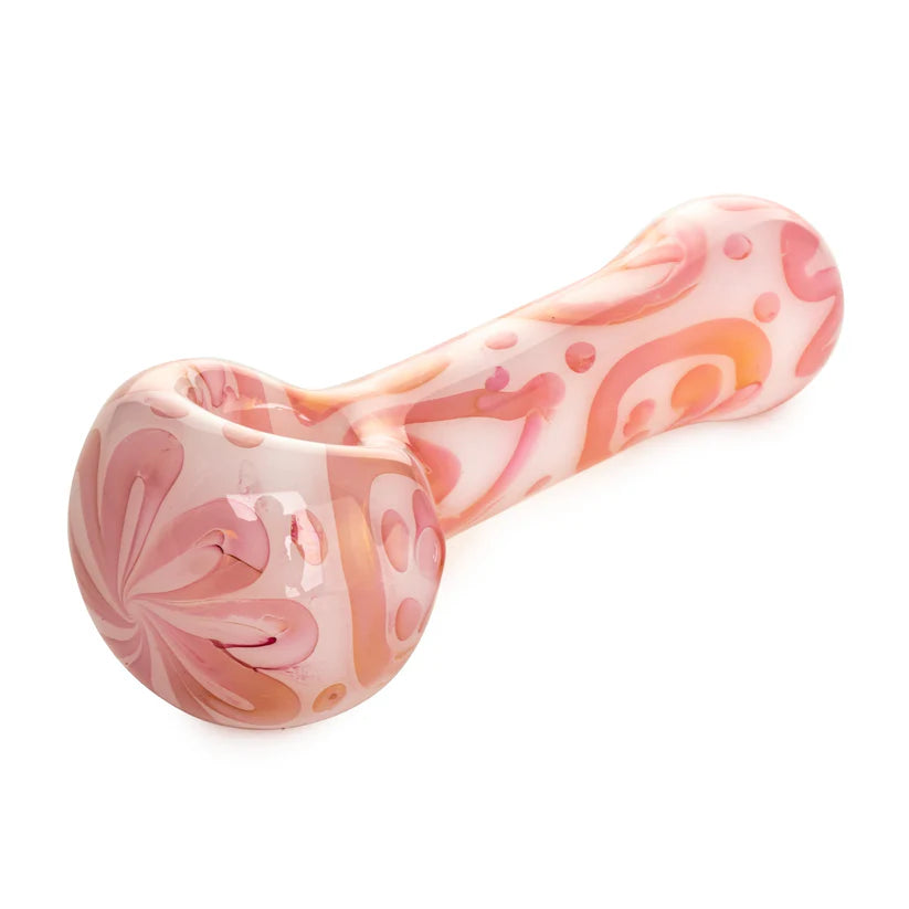 Red Eye Glass: 4.5" Peace, Love, & Happiness
