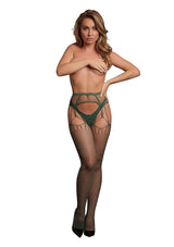 Hose: Shredded Suspender-Beige