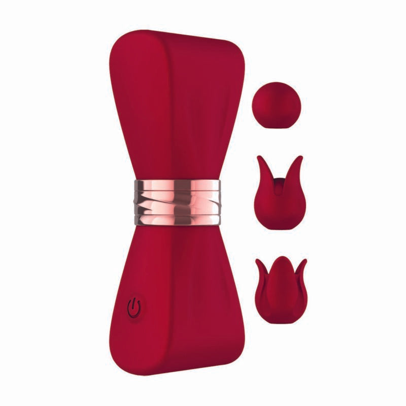 Gold Glam Tri Tip Vibe-Red