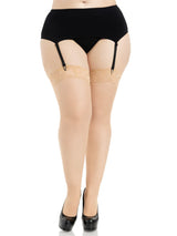Sheer Thi Hi w/Lace Top