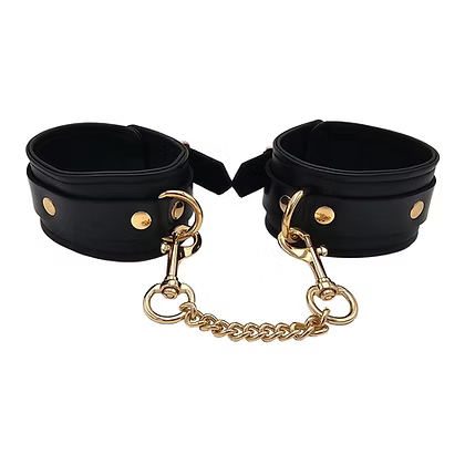 Rouge Leather Wrist Cuff w/Gold Accent