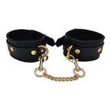 Rouge Leather Wrist Cuff w/Gold Accent