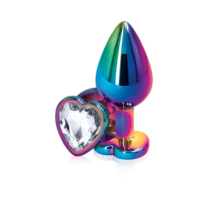 Rear Assets Gem Plug Rainbow-Medium Heart