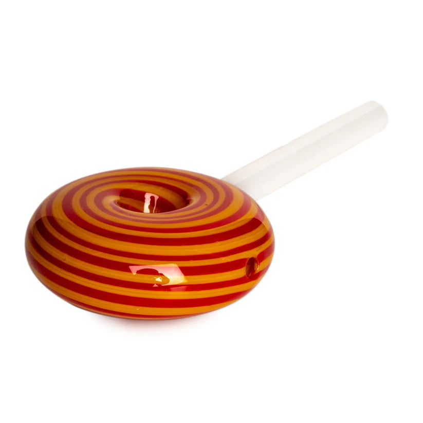Red Eye Glass: Lollipop Pinwheel (6" - Red)
