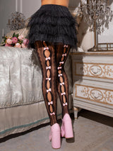 Sweetheart Striped Tights- One Size