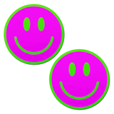 Pasties: Neon Green GID Smiley Face