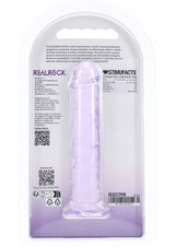 RealRock Crystal Clear 5" Dildo - Purple