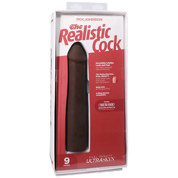 Realistic Cock VacULock - Black 9"