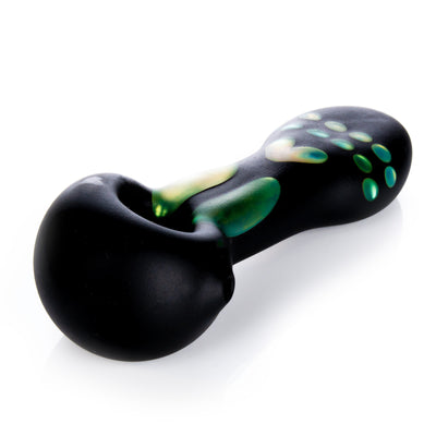 Pipe: Red Eye Glass Frost Black with Gold