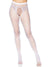 Ginny Fishnet Crotchless Pantyhose- One Size White