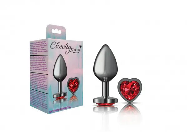Cheeky Charms Plug Gunmetal-Medium Heart