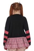 Miki Knitted Jumper Small-Black/Pink