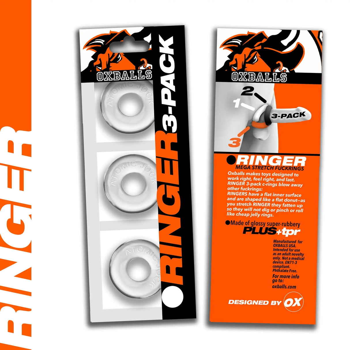Oxballs Ringer 3pk - Clear