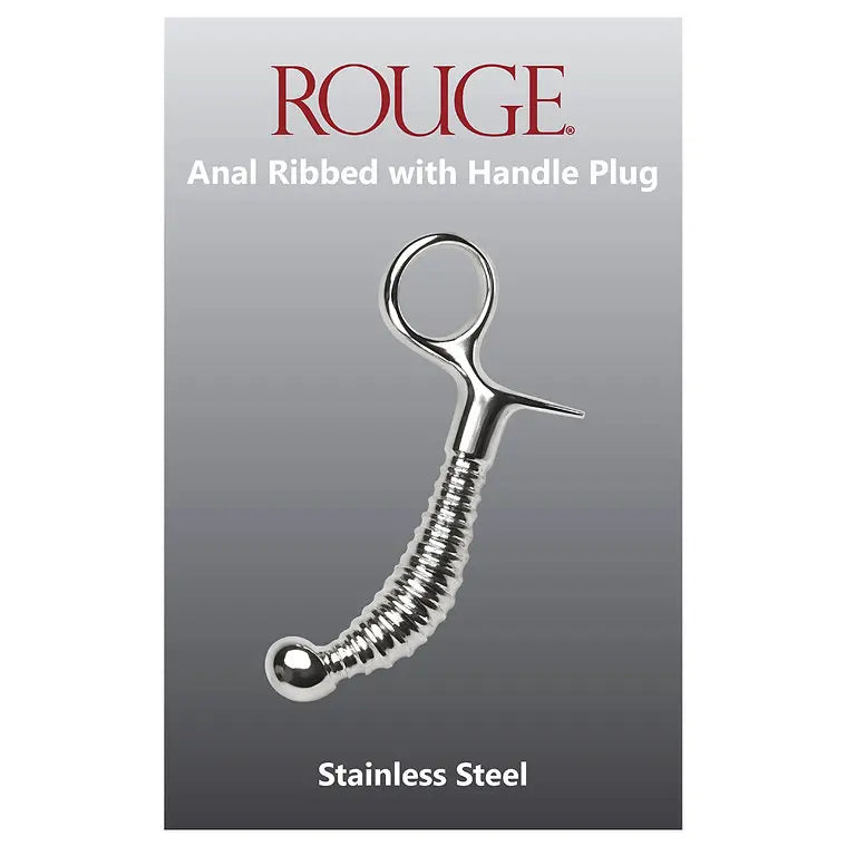 Rouge Stainless Steel Ribbed Anal Plug