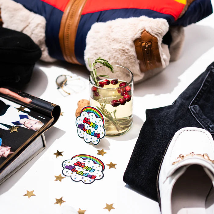 Pasties: Rainbow 'Happy Birthday' Cloud