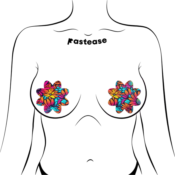 Pasties: Neon Flowers Petal