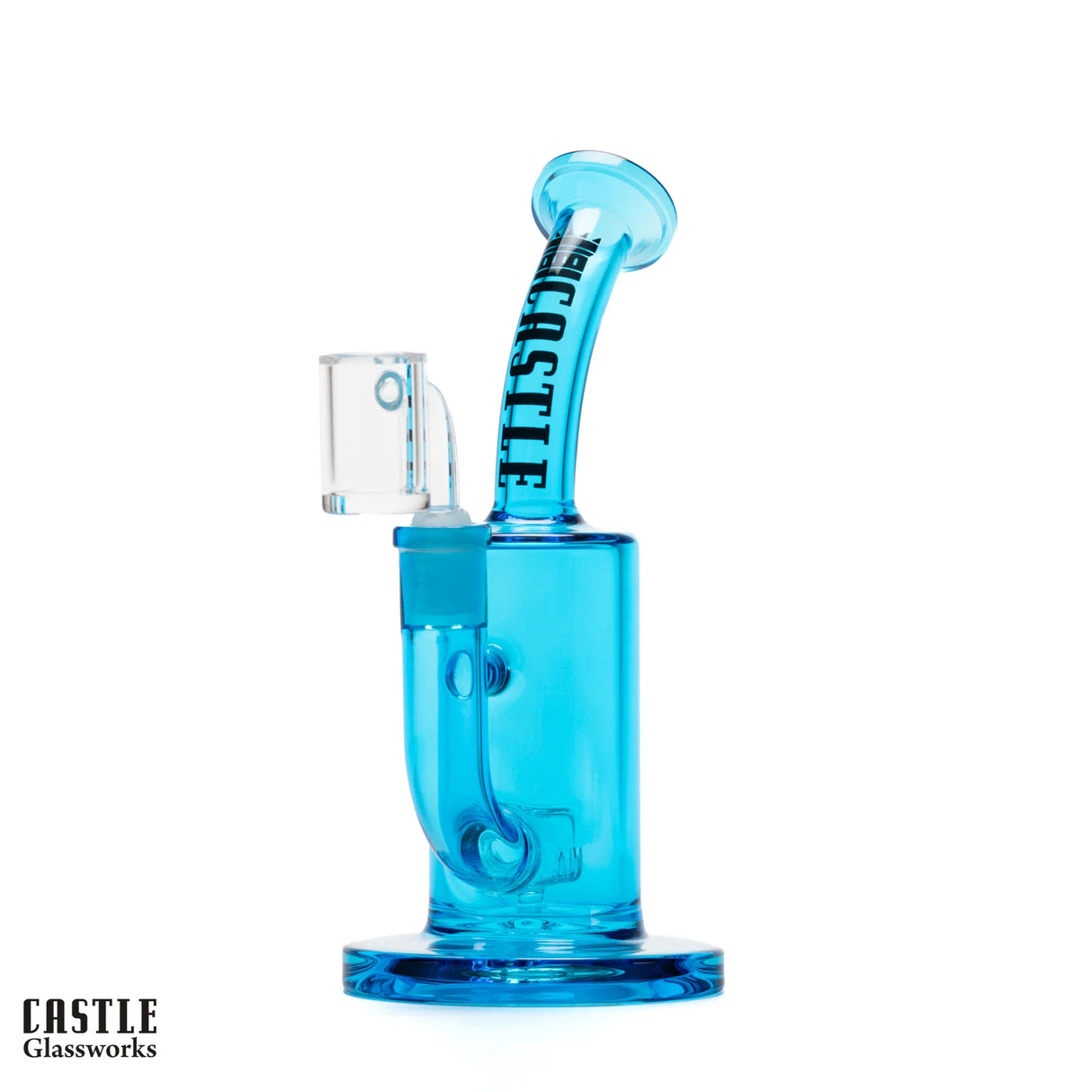 Castle Glass: 8.5" Dayglo Barrel (14mm - Blue)