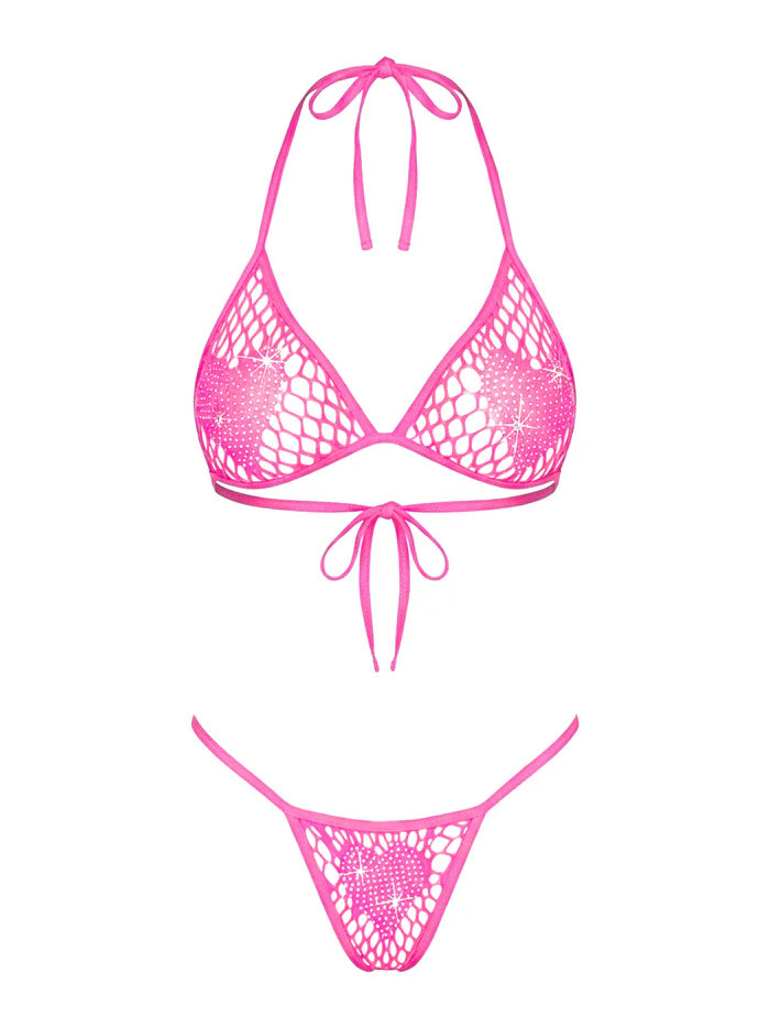 Rhinestone Heart 2pc Set