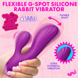 BANG! Flexible G-Spot Silicone Rabbit Vibrator - Purple