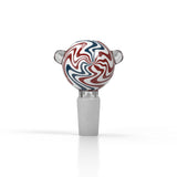 Honeybee Herb: Large Round Swirl (14mm - Blue/Red)