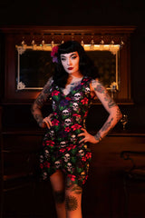 Sourpuss Tropical Skulls Dress XXL