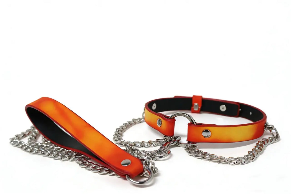 Heat Tease Collar - Blood Orange/Yellow