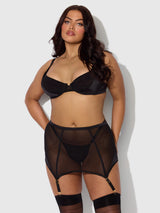 Raquel Mesh & Silk Micro Bra Set