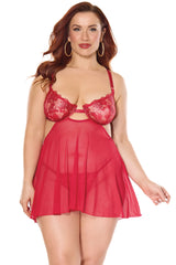 Metallic Chemise- Red