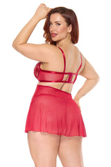 Metallic Chemise- Red