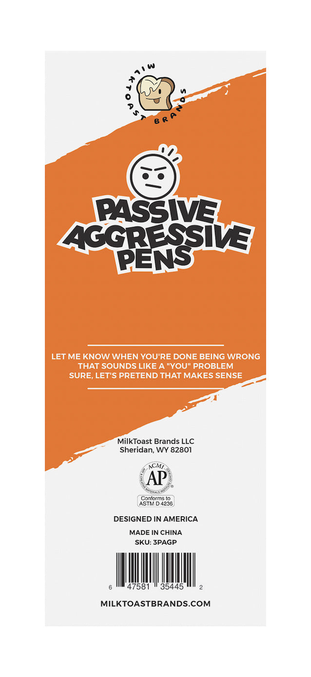 Passive Aggressive Pens 3pk