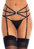 Rhinestone Garter Belt w/O Ring