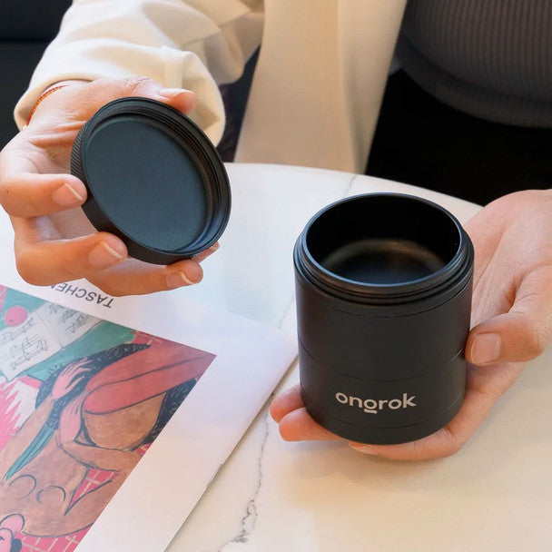 Ongrok: 5pc 3" Toothless Petal Grinder with Storage (Black)