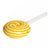 Pipe: 6" Lollipop Pinwheel-Yellow