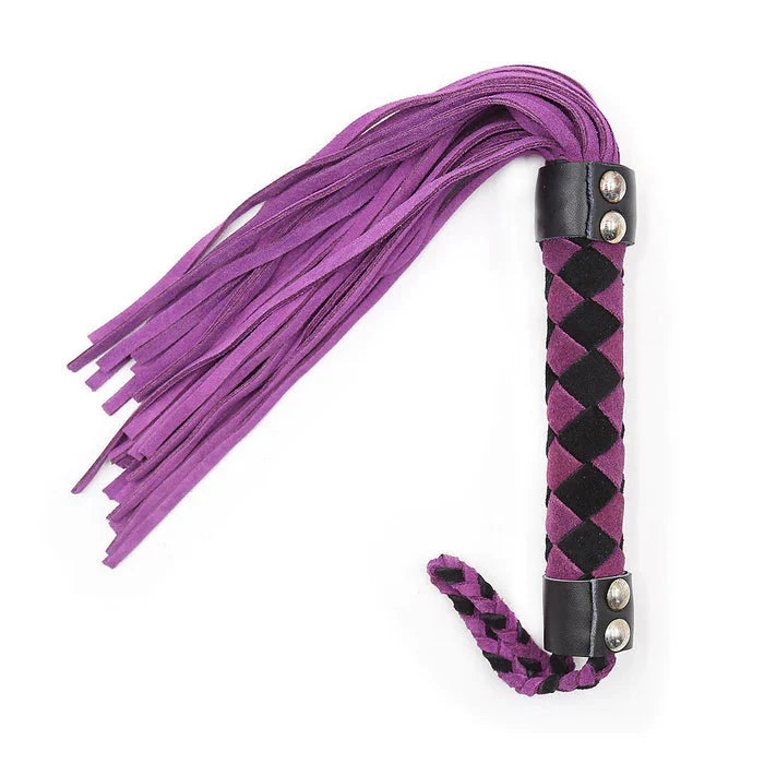 Genuine Leather 15" Flogger-Purple