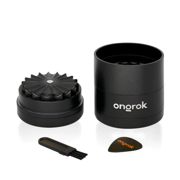 Ongrok: 5pc 3" Toothless Petal Grinder with Storage (Black)
