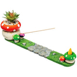 Incense: 12" Mushroom with Faux Plant Burner