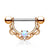 Nipple: Surgical Steel Laced Opal-Rose Gold
