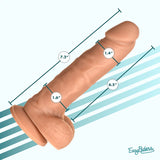 Easy Riders 7" Dildo w/Balls - Tan