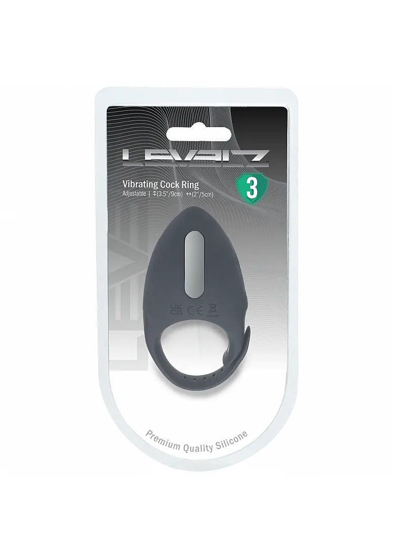 LEVELZ Adjustable Vibrating Cockring - Black