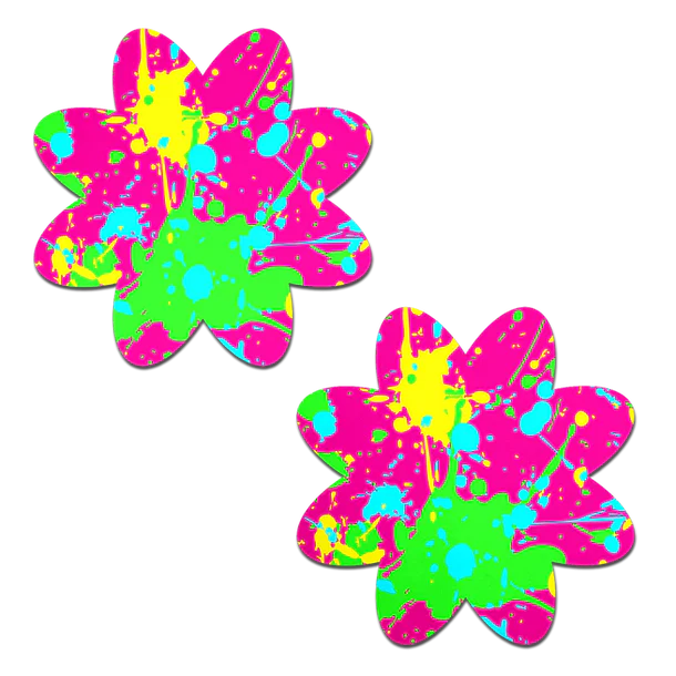 Pasties: Neon Pink Graffiti Splatter