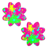 Pasties: Neon Pink Graffiti Splatter