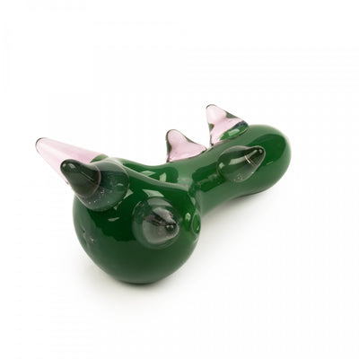 Red Eye Glass 4.5" Jade Spike Pipe with Screen