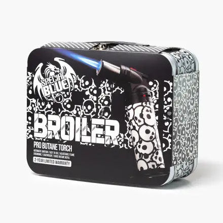 Special Blue: "Broiler" with Case (Black and White Skulls)