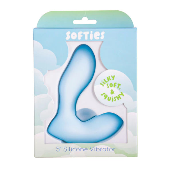 Softies 5" Silicone Vibrator-Blue
