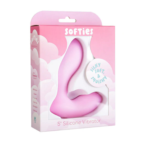 Softies 5" Silicone Vibrator-Pink