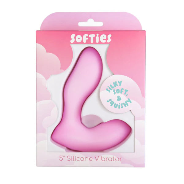 Softies 5" Silicone Vibrator-Pink