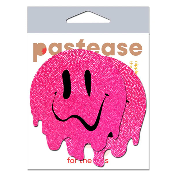 Pasties: Neon Pink Melted Smiley Face