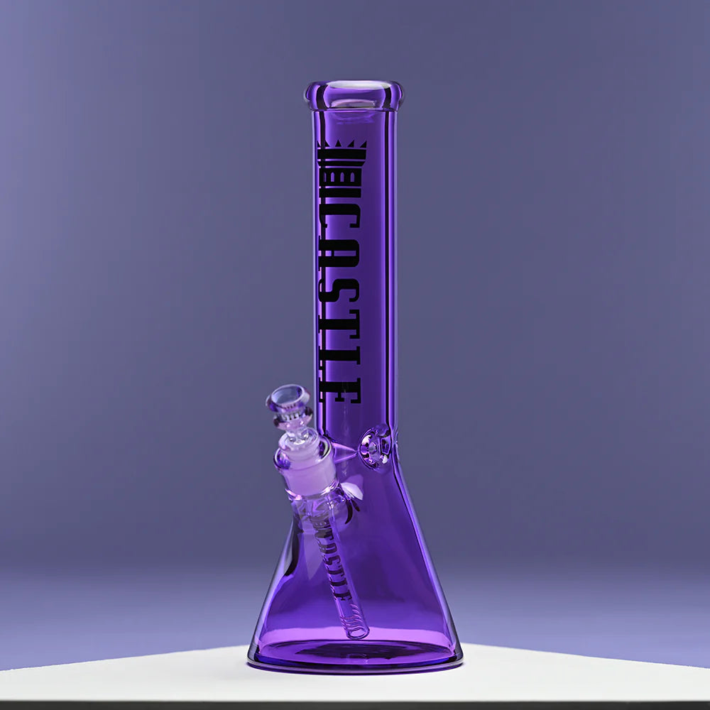 Castle Glass: 14" Luxe Electroplated (7mm Thick - Purple)