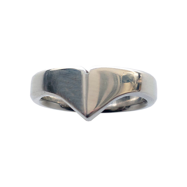 Rouge Stainless Steel Taj Crown Ring